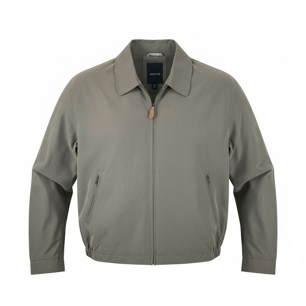 London Fog Jacket Men XXL Taupe Harrington Bomber Full Zip Lightweight